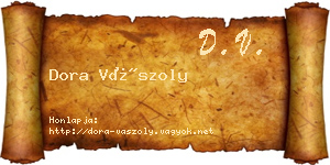 Dora Vászoly névjegykártya